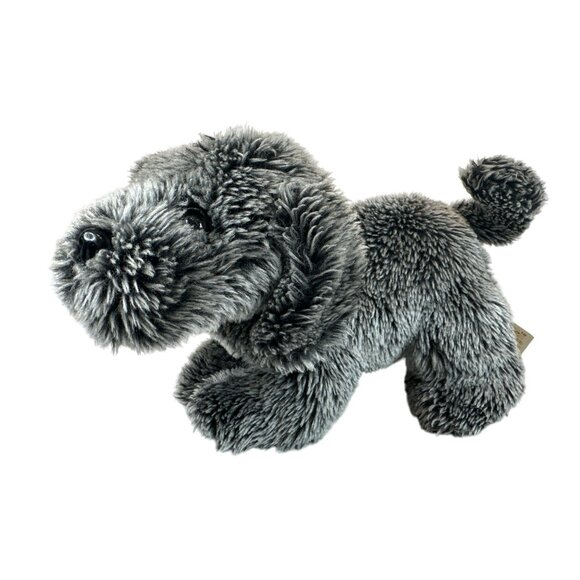 Plush Gray Puppy Dog Stuffed Animal By DanDee Collectors Choice 10" Realistic - Picture 1 of 6